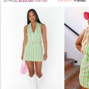 Show Me Your MuMu Pastel Green and Pink Dress